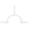 Ekena Millwork Ericson Architectural Grade PVC Gable Bracket, 84"W x 52 1/2"H x 4"D x 4"F, 15/12 Pitch GBP084X53X0404ERI00 - alternate 4